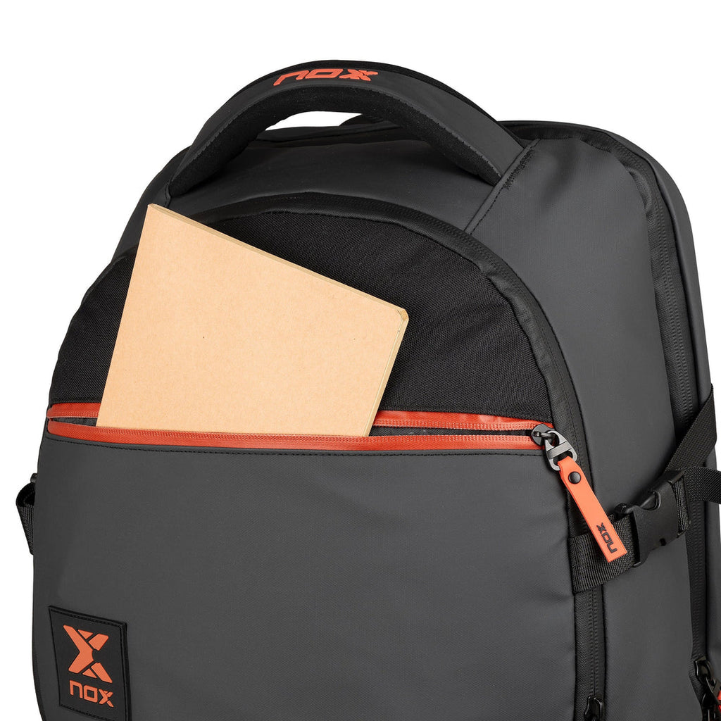 Nox at10 luxury backpack Open SERIES BLACK RED