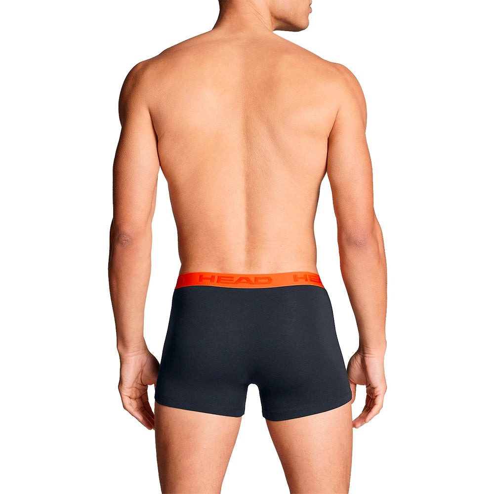 Boxers tête orange bleu noir 2 unités