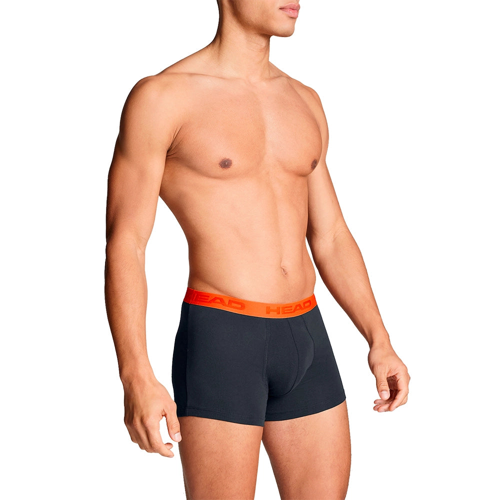 Boxers tête orange bleu noir 2 unités