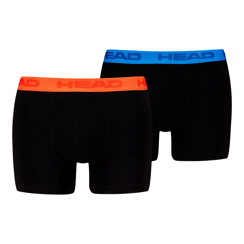 Boxers tête orange bleu noir 2 unités