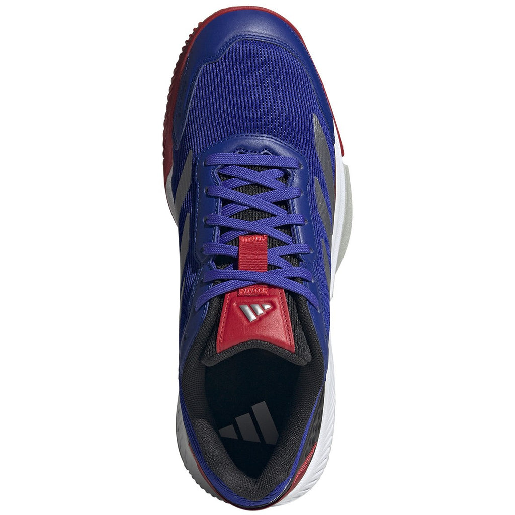 Zapatillas Adidas Courtquick Padel Azul Plata Rojo