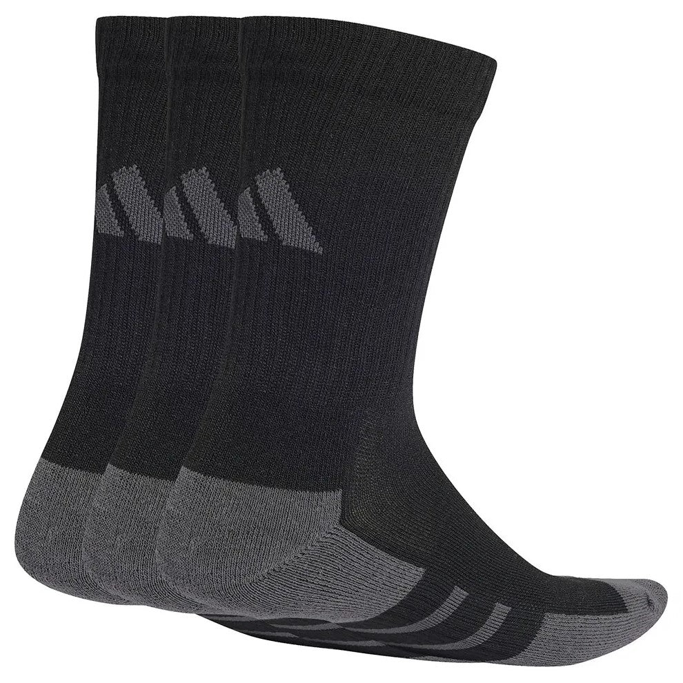 Calcetines Adidas Essentials Cushioned Crew Negro Gris 3 Pares