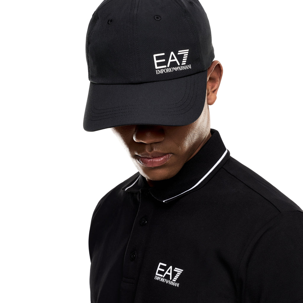 Armani EA7 Baseball Cap Black White