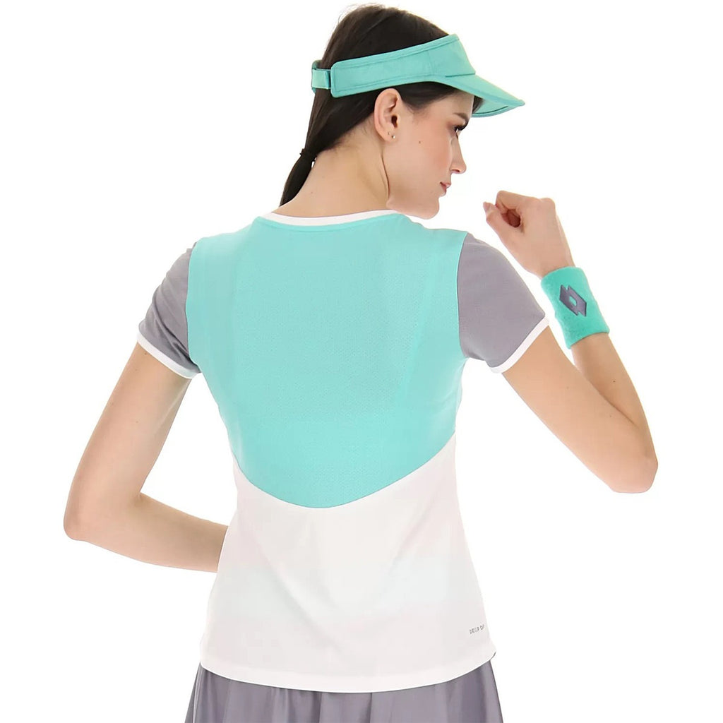 Camiseta Lotto Top IV Blanco Verde Mujer