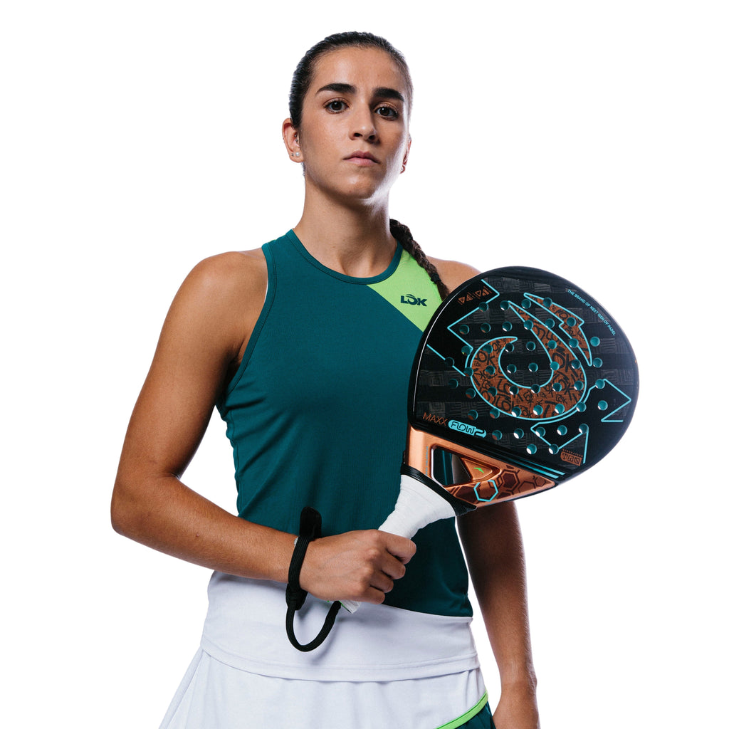 Camiseta Lok Gross Blanco Verde Mujer