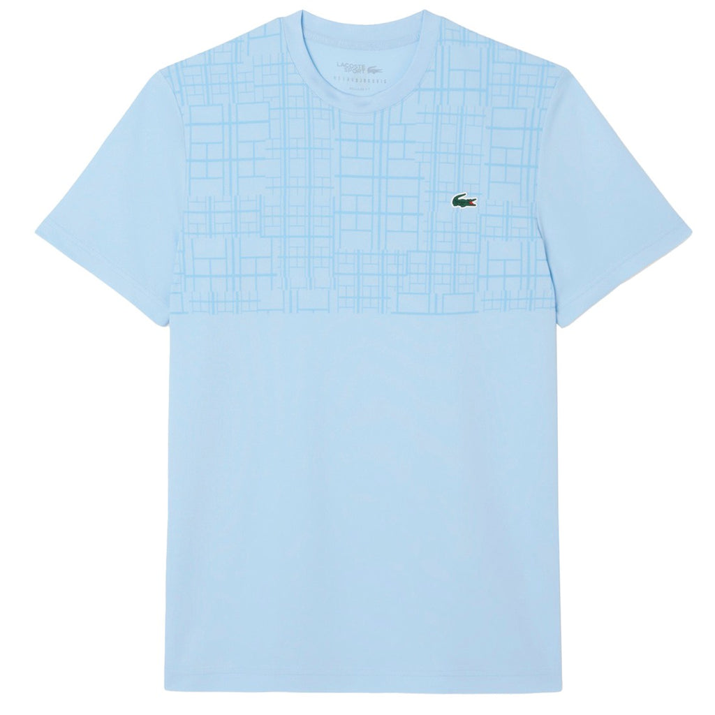 Camiseta Lacoste Novak Djokovic Ultra Dry Azul Pastel