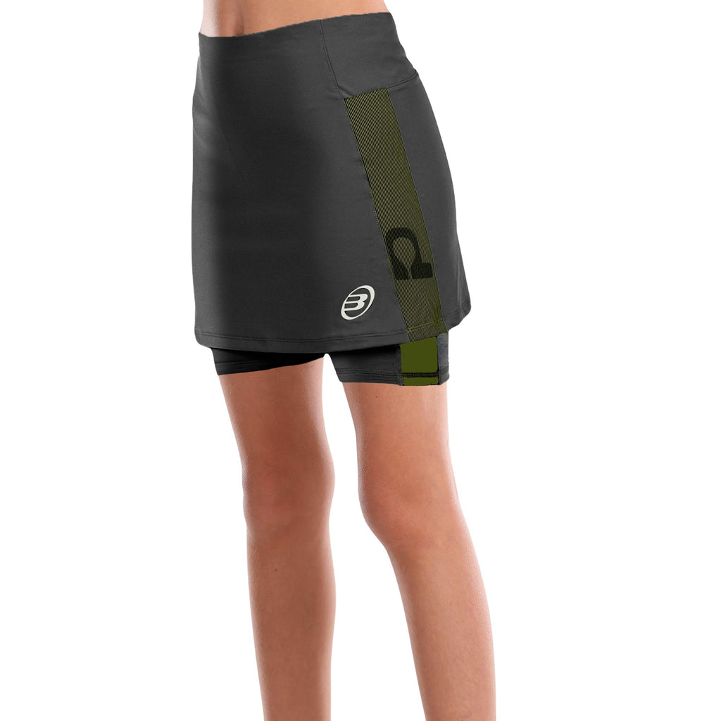 Falda Bullpadel Premier Padel Portoa Negro Junior