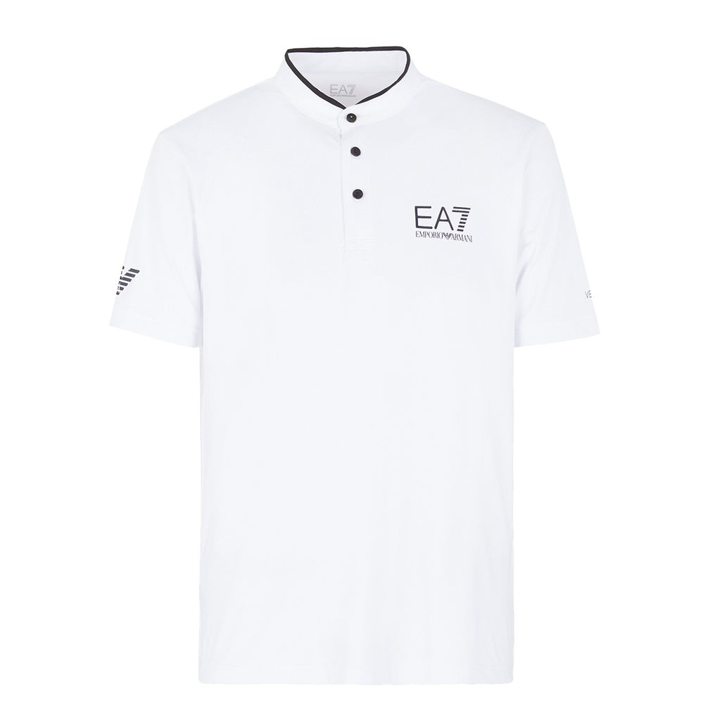 Armani EA7 Ventus 7 Slim Fit Weiß Blau Armani T-Shirt
