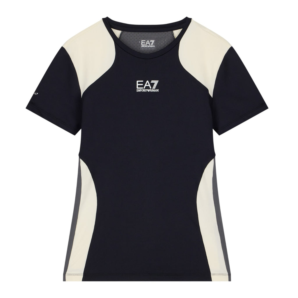 Camiseta Armani EA7 Ventus 7 Tennis Pro Stretch Negro Mujer