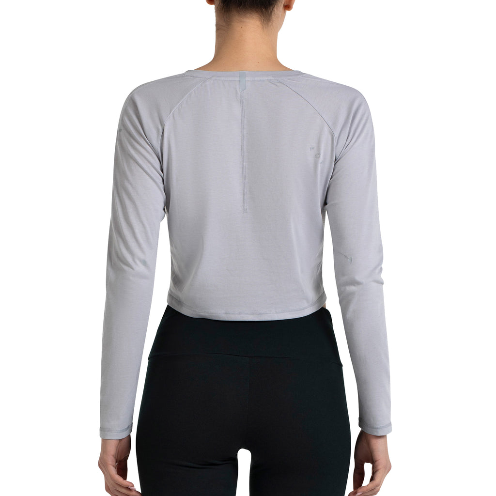Camiseta Manga Larga Bullpadel Almo Gris Perla Mujer