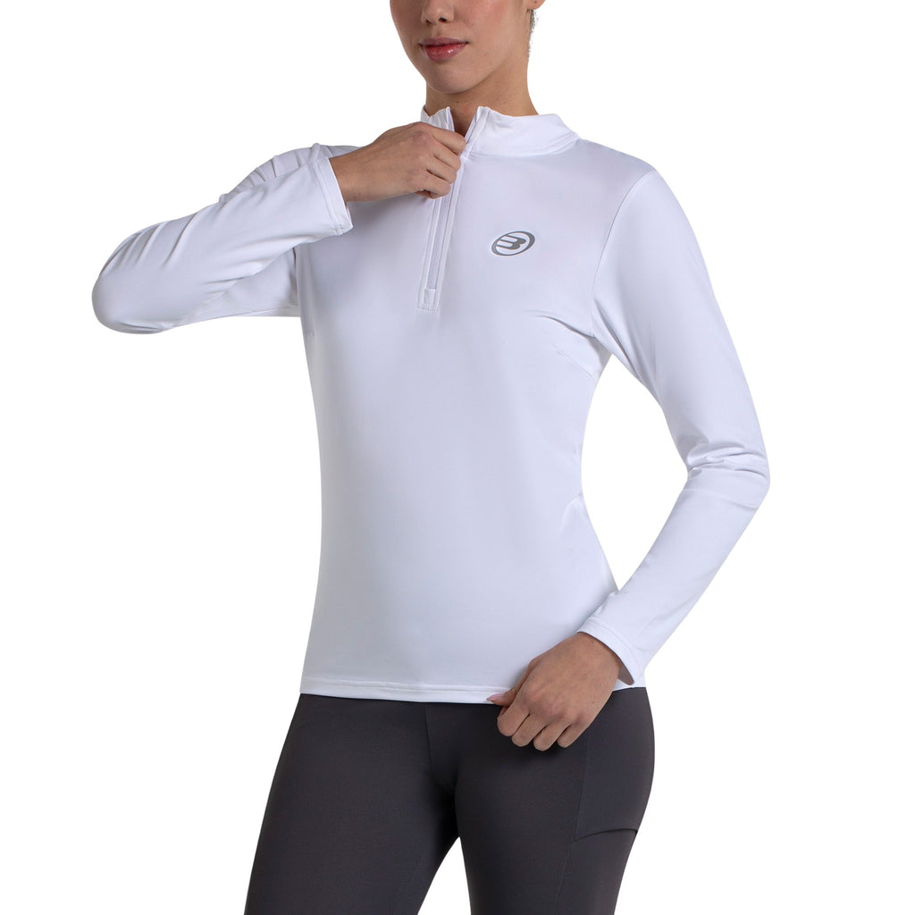 Camiseta Manga Larga Bullpadel Becal Blanco Mujer