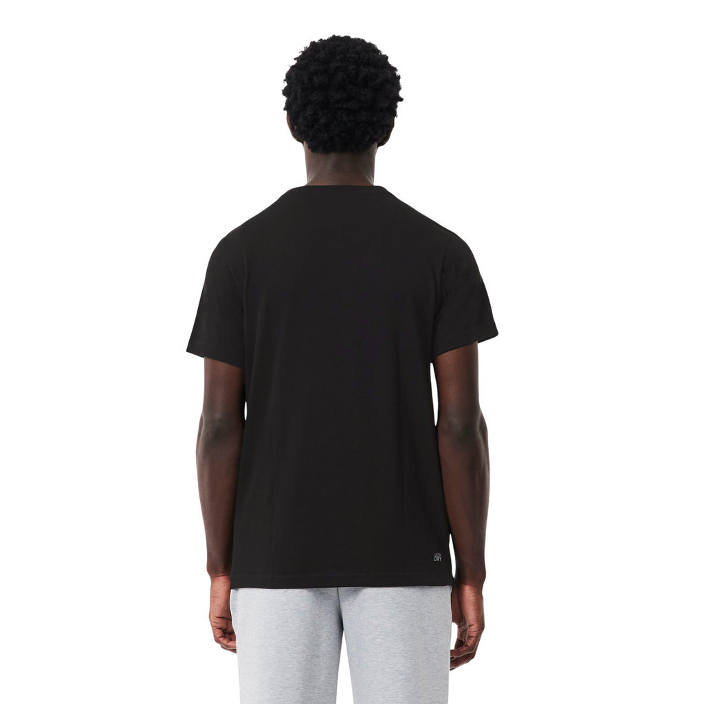 Camiseta Lacoste Sport Negro Blanco