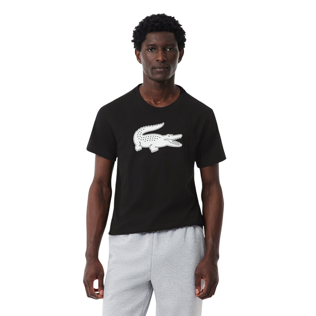 Camiseta Lacoste Sport Negro Blanco