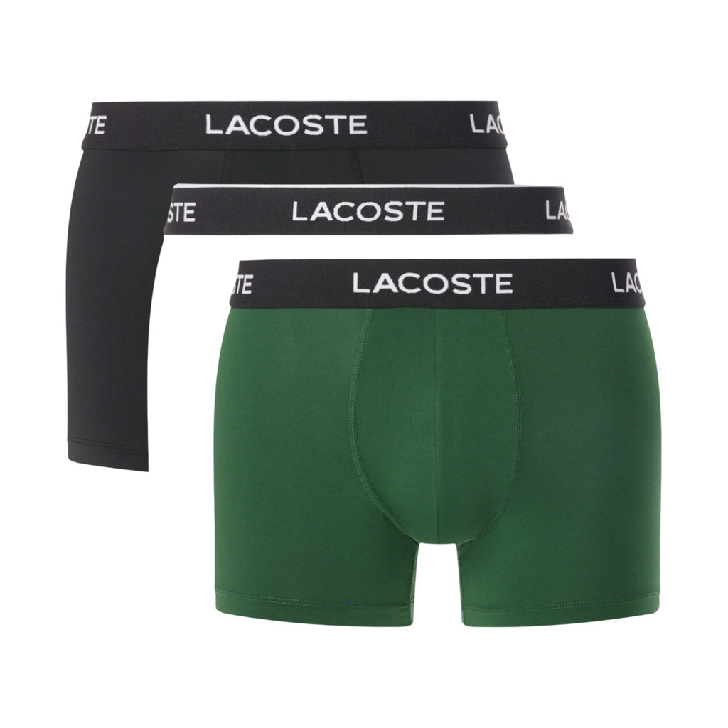 Boxers Lacoste Microfibra Verde Blanco Negro 3 Unidades
