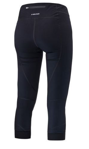 Ropa de Padel Head CAPSULE 3/4 LEGGING W BLACK