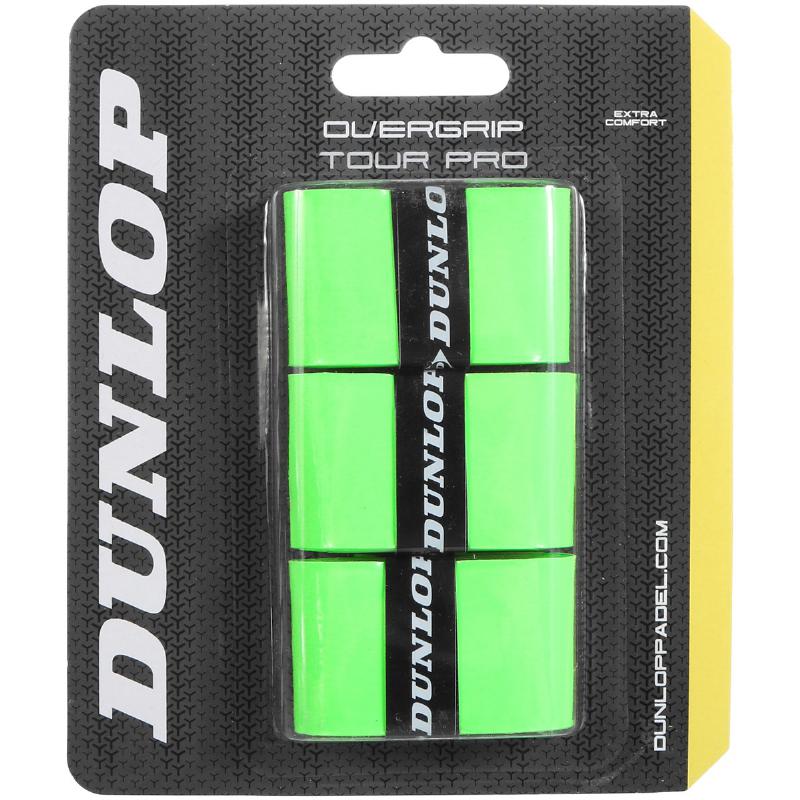 Blister Dunlop 3 Overgrips Tour Pro Verde Fluor