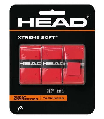 Blister overgrips head xtreme morbido rosso 3 unità