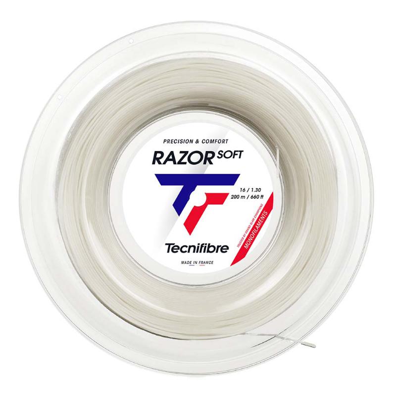 Bobina Cordaje 200m Tecnifibre Razor Soft 1,30mm Blanco
