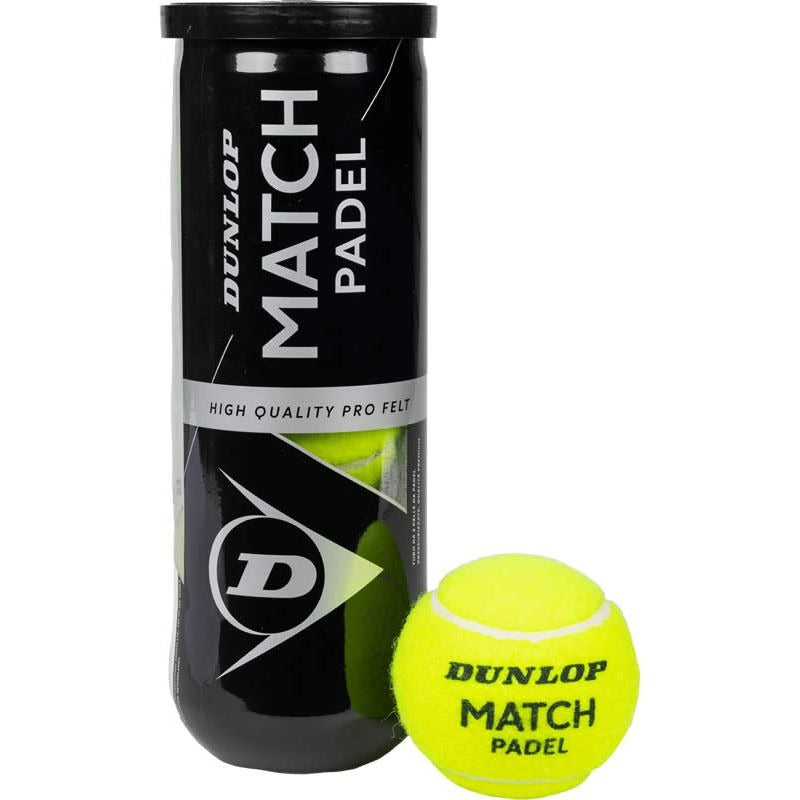 Bote de 3 Pelotas Dunlop Match Padel