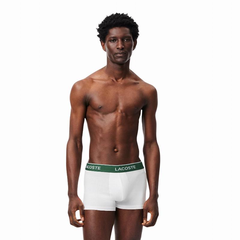 Boxers Lacoste Negro Blanco Gris Vigore 3 Unidades