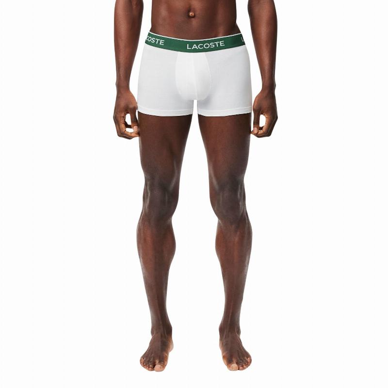 Boxers Lacoste Negro Blanco Gris Vigore 3 Unidades