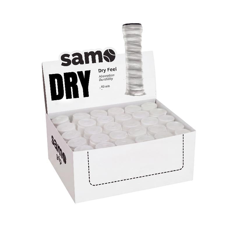Caja Overgrips Samo Dry Adherence Liso Blanco 60 Unidades