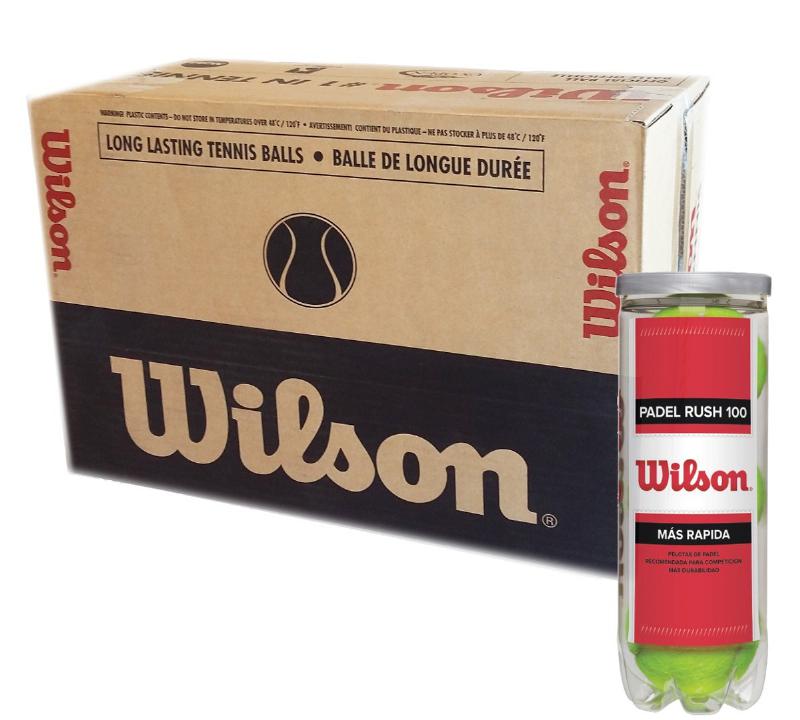 Box of 72 balls - 24 cans of 3 units - Wilson Rush 100