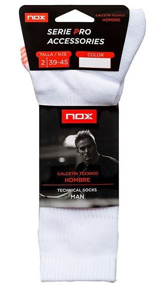 Calcetin Nox Pro Blanco Rojo