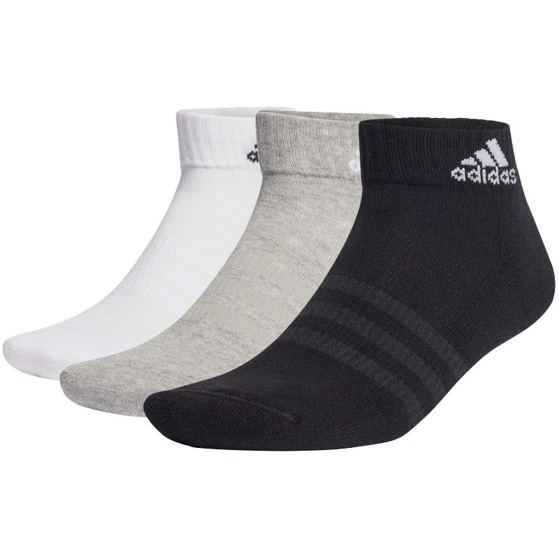 Adidas chaussettes rembourrées noires gris noir 6 paes