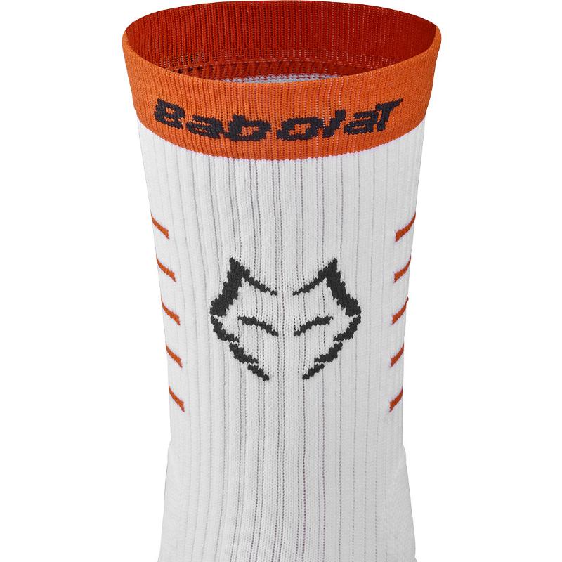 Calcetines Babolat Juan Lebron Mid Calf Blanco Naranja 1 Par