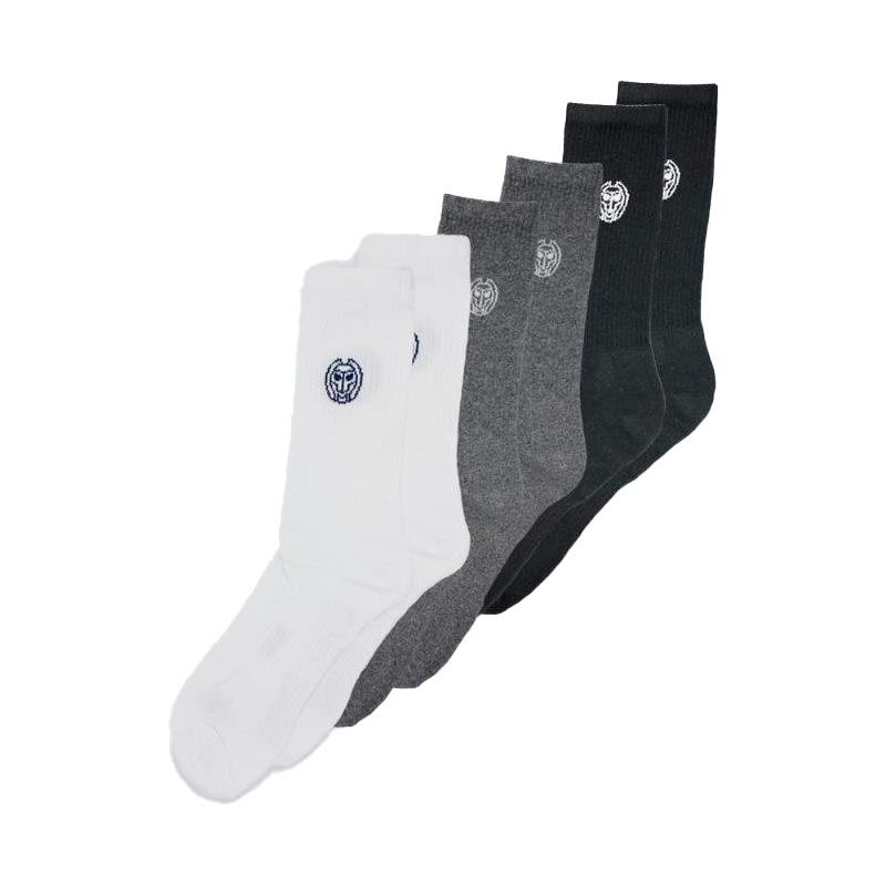 Chaussettes Badi Badu Don Carlito xxl Crew Move Grey Black Blanc 6 Paes