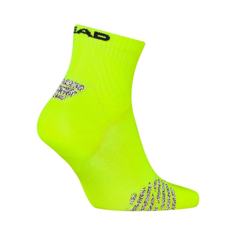 Head Performance Socken Padel Viertel gelbe Fluor 1 Paar