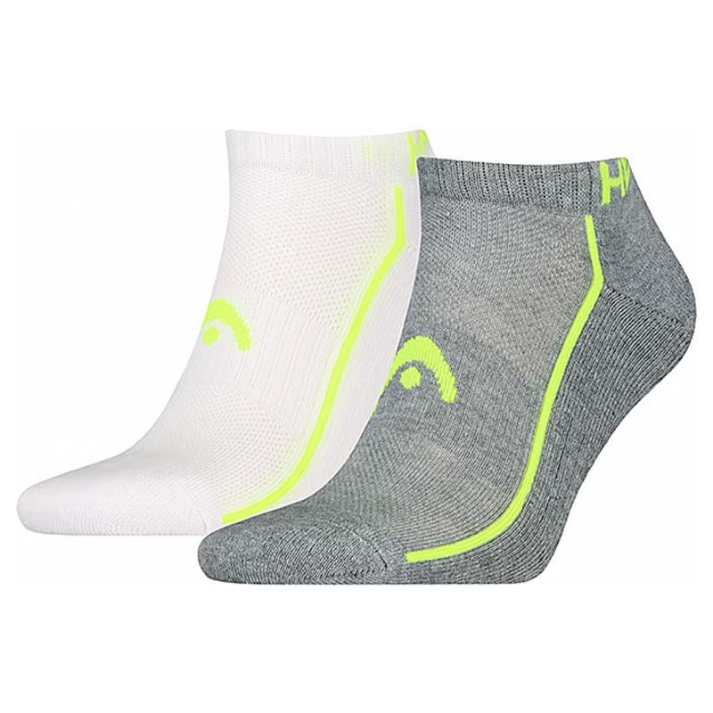 Head Performance Socks Sneaker White Gray Lima 2 Pares