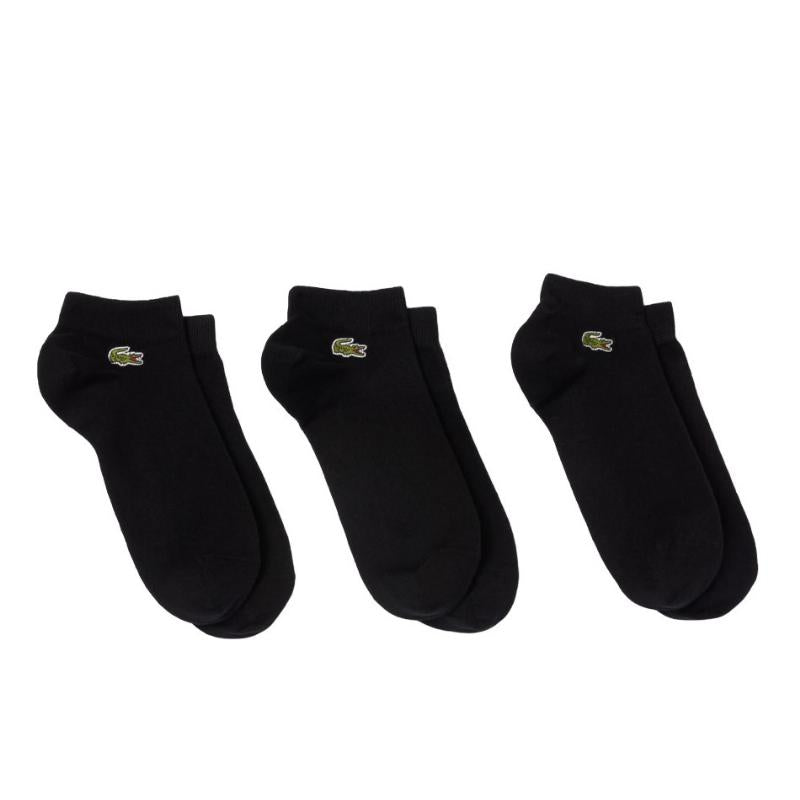 Calcetines Lacoste Sport Corte Bajo Negro 3 Pares