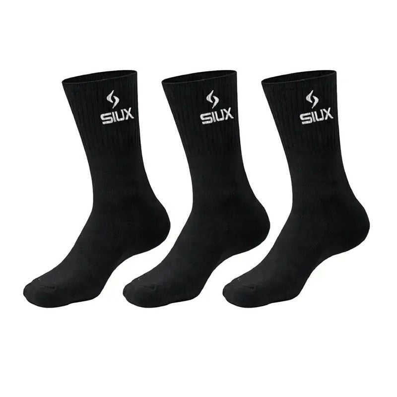 Calcetines Siux Basic 26 Caña Alta Negro 3 Pares