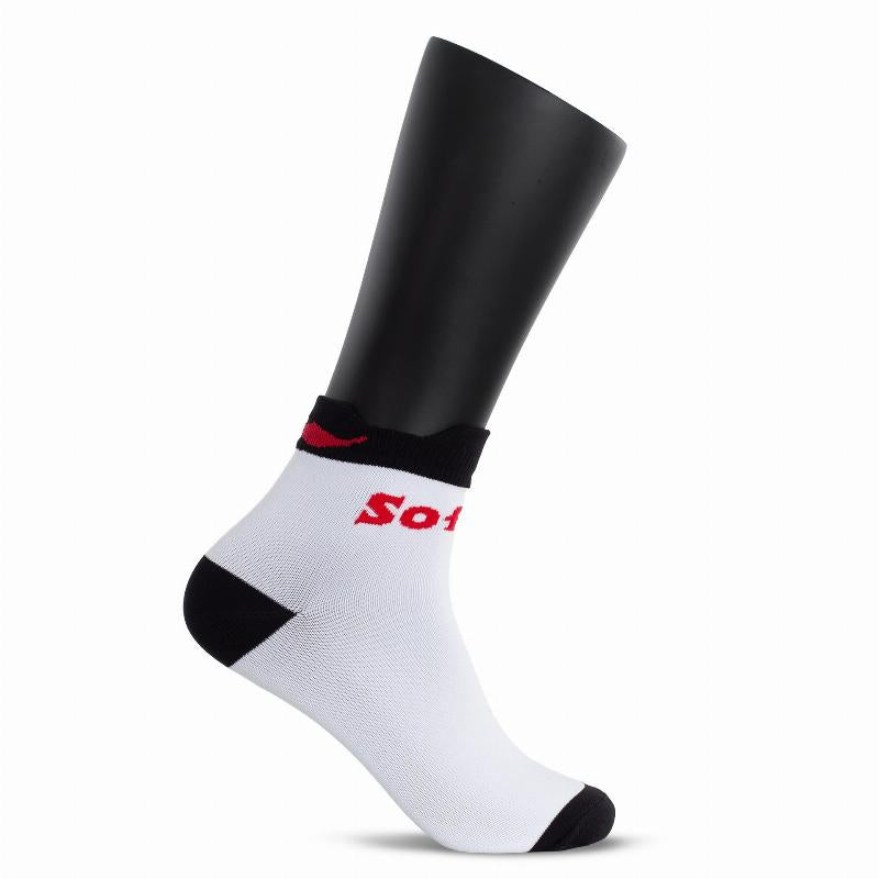 Calcetines Softee Tobilleros Blanco Negro 1 Par