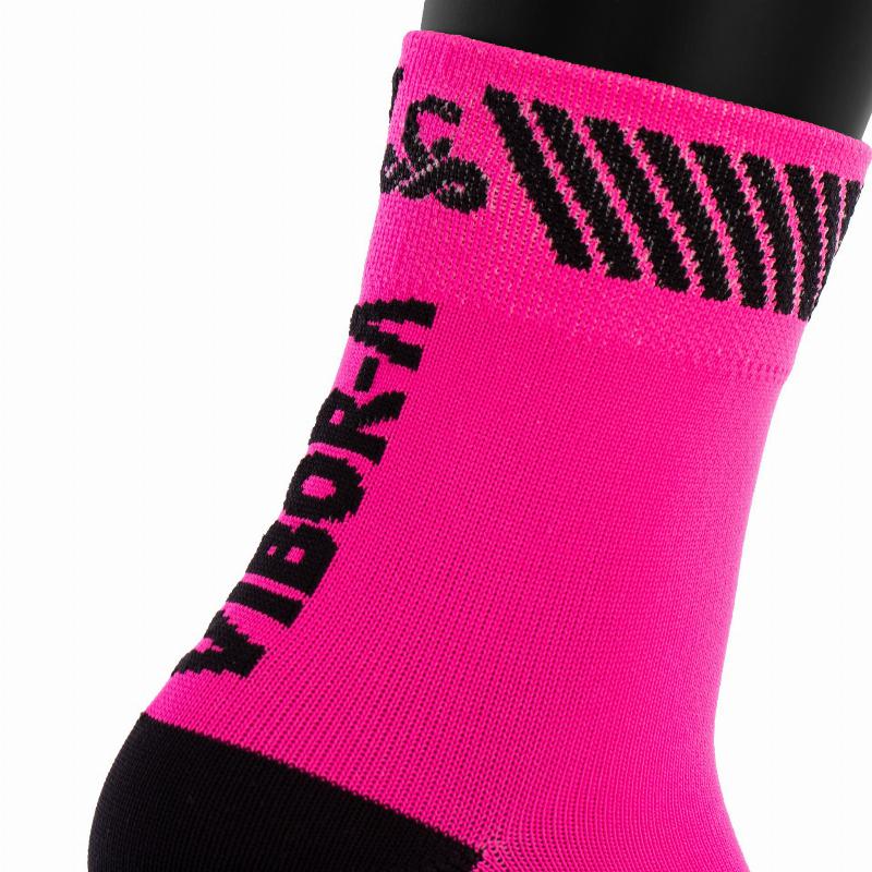 Vibora Kait Chaussettes Demi Rondes Rose Noir 1 Paire