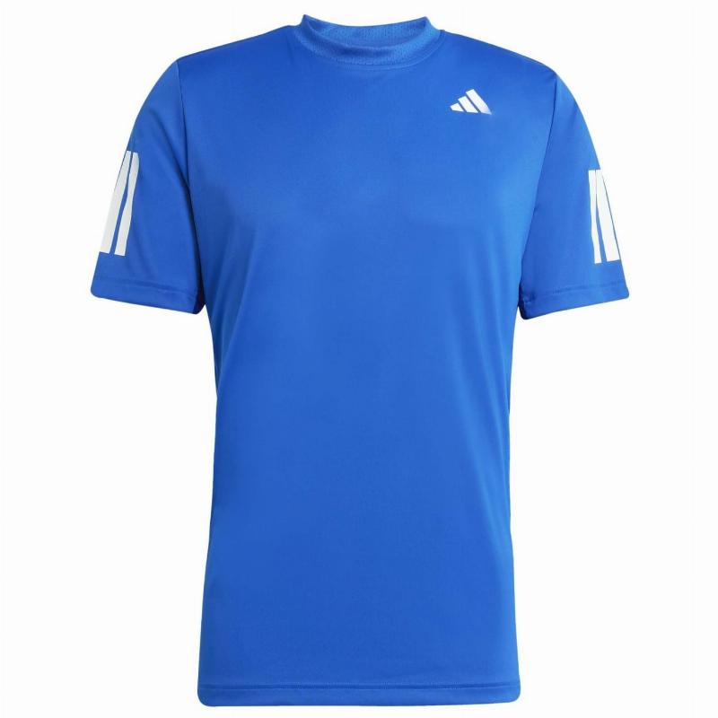 Camiseta Adidas Club 3 Stripes Azul Royal Blanco