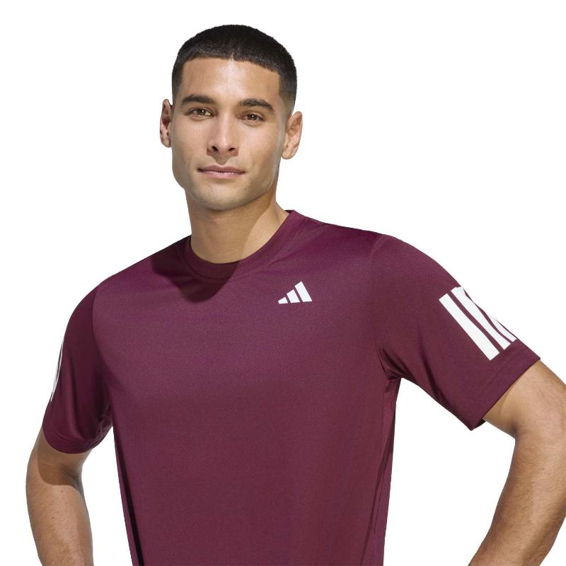 Camiseta Adidas Club 3 Stripes Marron