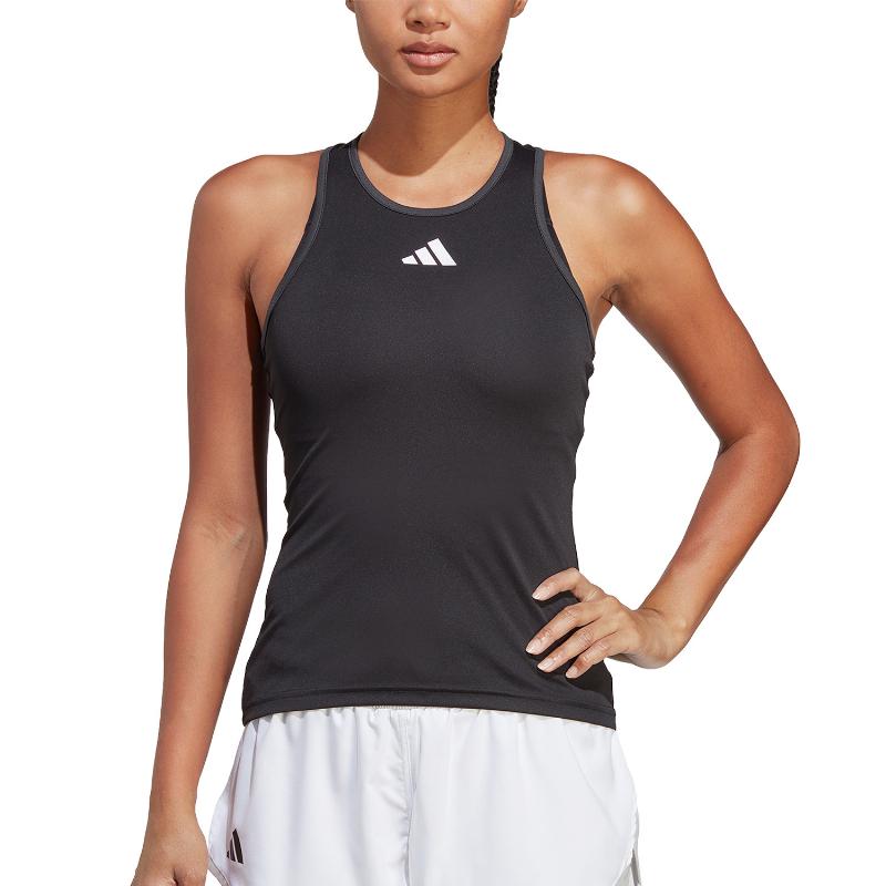 Camiseta Adidas Club Negro Gris Mujer