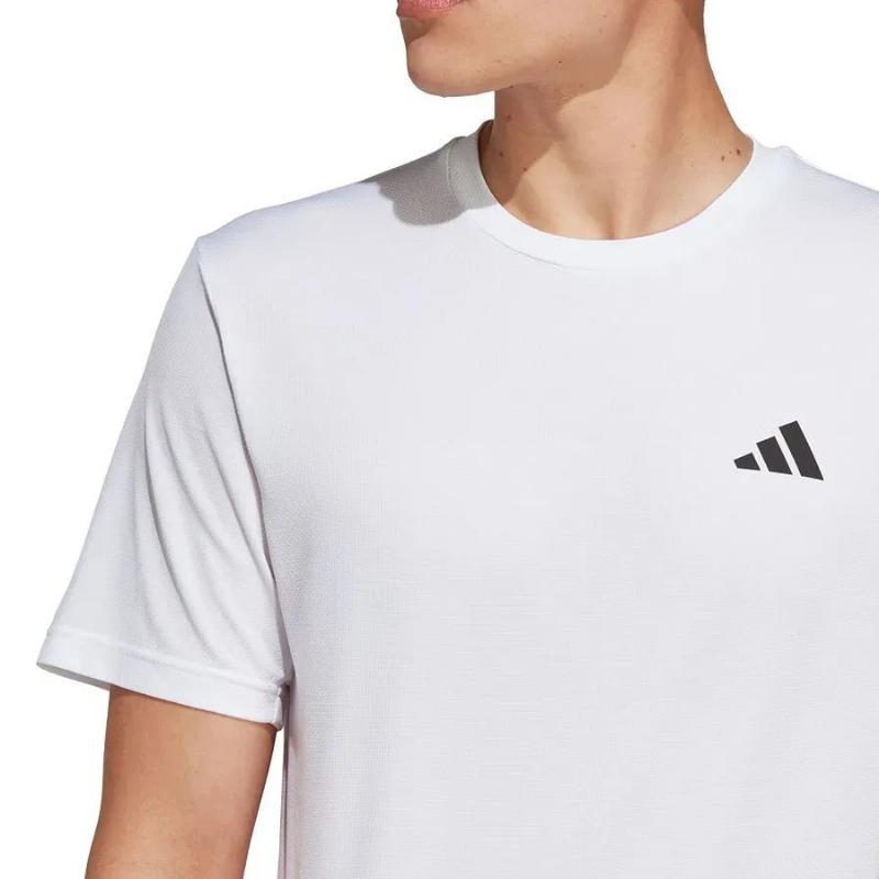 Camiseta Adidas Essentials Base Blanco Negro