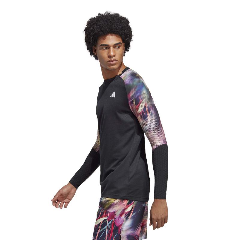 Adidas Melbourne t -Shirt long multicolor noir