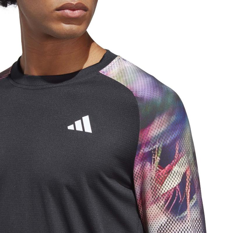 Adidas Melbourne t -Shirt long multicolor noir