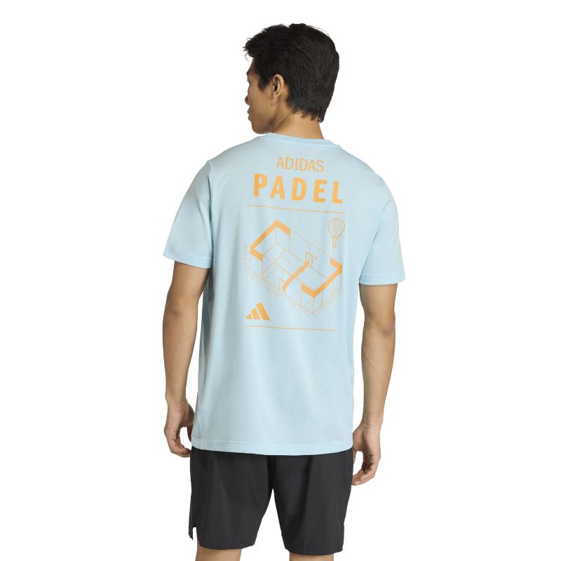 Camiseta Adidas Padel Graphic Azul Celeste