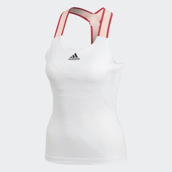 Maglietta adidas y-back pronta bianca