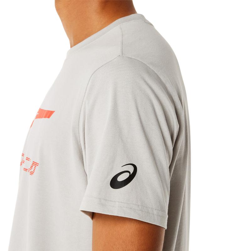 Asics Tiger Grey Cherry Tomato T -Shirt