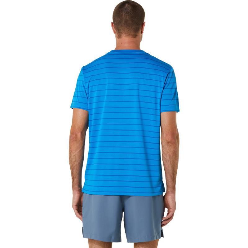 Asics Court Stripes SS Blue T -Shirt