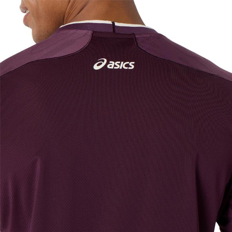 Camiseta Asics Match Jacquard SS Top Granate Oscuro