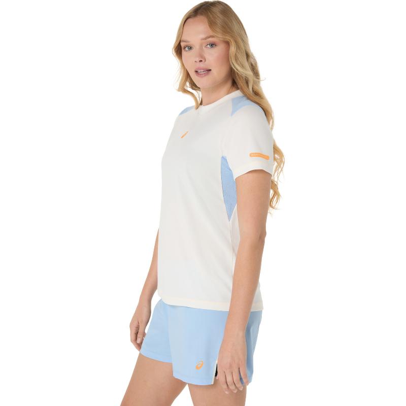 Camiseta Asics Padel Court Crema Mujer