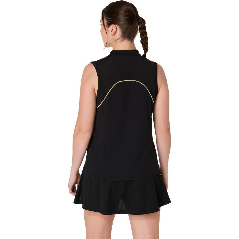 Camiseta Asics Padel Court Negro Mujer